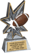 Football Spring-Action Resin Trophy