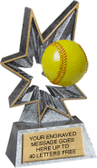 Softball Spring-Action Resin Trophy