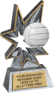 Volleyball Spring-Action Resin Trophy