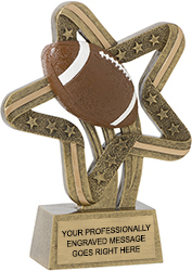 Football Stars and Stripes Resin Trophy