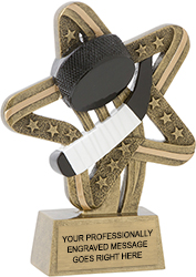 Hockey Stars and Stripes Resin Trophy