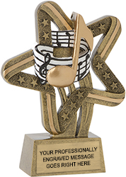 Music Stars and Stripes Resin Trophy