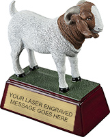 Goat Color Theme Resin Trophy