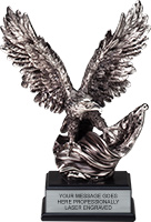 Silver Finish Resin Eagle