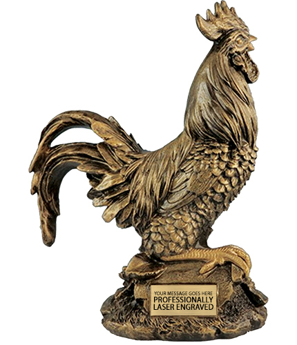 Rooster Resin Trophy - 10.5 inch