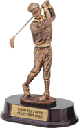 Golfer Classic Bronze Resin