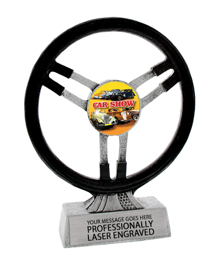 Resin Steering Wheel Insert Trophy - 8.75 inch