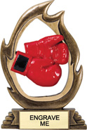 Boxing Flame Color Resin Trophy