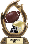 Football Flame Color Resin Trophy