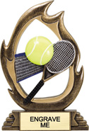 Tennis Flame Color Resin Trophy