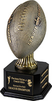 Full Size Fantasy Football Trophy on Wood Base