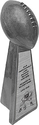 Antique Silver Football Resin Award - 10.25 inch