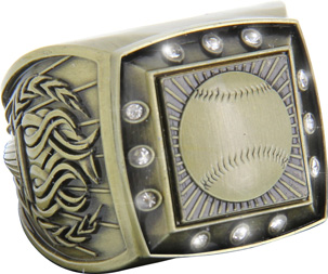 Championship Ring with Activity Insert- Baseball Gold