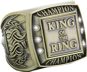 Championship Ring with Activity Insert- King of the Ring Gold