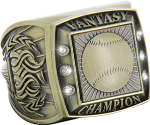 Fantasy Champion Ring with Activity Insert- Baseball Gold