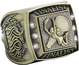 Finalist Championship Ring with Activity Insert- Cheer Gold