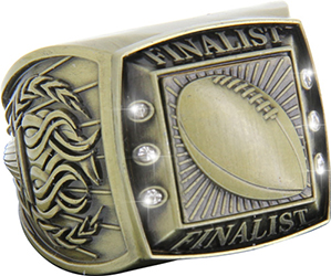 Finalist Championship Ring with Activity Insert- Football Gold