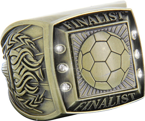Finalist Championship Ring with Activity Insert-Soccer Gold