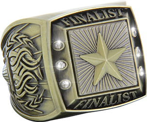 Finalist Championship Ring with Activity Insert-Star Gold