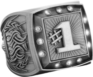 Championship Ring with Activity Insert- #1 Silver