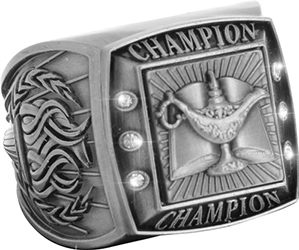 Championship Ring with Activity Insert- Scholar Silver