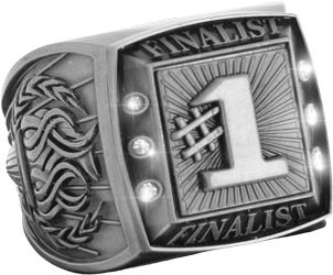 Finalist Championship Ring with Activity Insert- #1 Silver