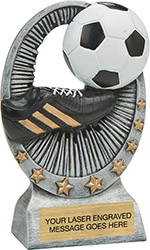 Soccer Star Bright Resin Trophy