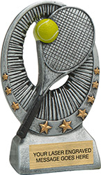 Tennis Star Bright Resin Trophy