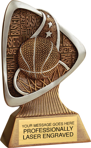 Female Manga Basketball Trophy Resin Plaque Award Includes Personalization 