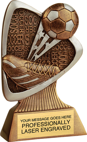Soccer Triad Resin Trophy