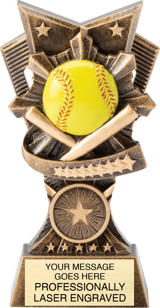 Softball 3D Resin Sculpture Trophies