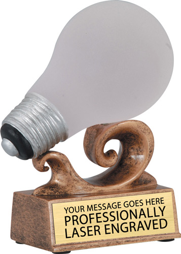 Bright Idea Lightbulb Resin Trophy