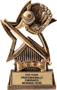 Baseball Sweeping Star Trophy
