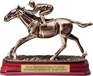 Horse Racing Resin Trophy