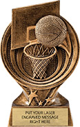 Basketball Saturn Resin Trophy