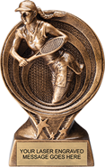 Tennis Female Saturn Resin Trophy