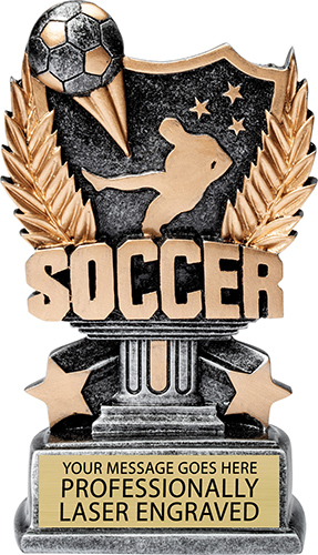 Soccer Silver Allstar Resin Trophy