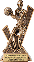 Basketball Female Check Mate Resin Trophy