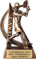 Tennis Female Ultra-Action Resin Trophy