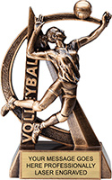 Volleyball Female Ultra-Action Resin Trophy