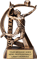 Volleyball Male Ultra-Action Resin Trophy