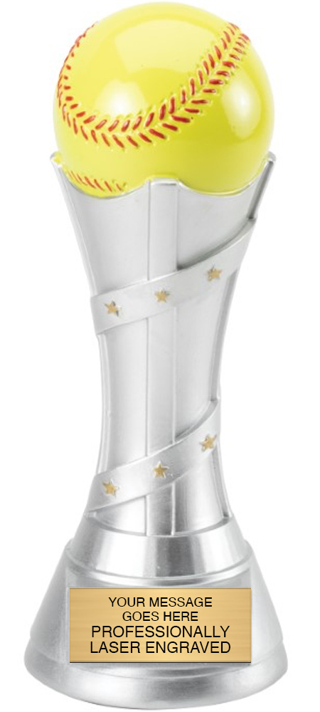 Softball Victory Tower Resin Awards - 11 inch