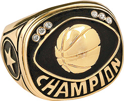 Basketball Champion Ring- Gold