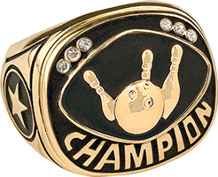Bowling Champion Ring- Gold