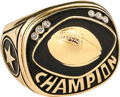 Football Champion Ring- Gold