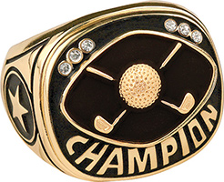 Golf Champion Ring- Gold
