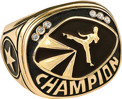 Martial Arts Champion Ring- Gold