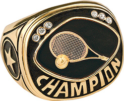 Tennis Champion Ring- Gold
