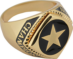 Star Chevron Champion Ring- Gold
