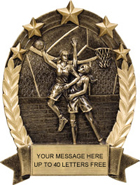 Basketball Gold Star Resin Trophy - Female